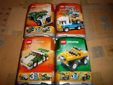 4 x LEGO Creator City Autos 4838, 5865, 6742, 6910 guter Zustand mit OVP