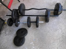 Hantelset Kurz, Curl und Langhantel  mit 70 kg Gewicht