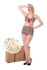 SugarShock TONI Leoparden Leo Pin Up 50er retro Button Bikini Rockabilly