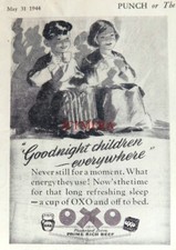 Ww2 "OXO" Cubes Beef Extract Food Anzeige #2, klein Original 1944 drucken: 666/18