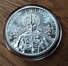 2022 FIAT JUSTITIA RUAT CAELUM 1 OZ SILBERMÜNZE 0,999 FEIN RUND NEUWERTIG