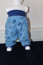 Softshell-Matschhose-Pumphose-Jogginghose-Handmade-Gr 86-92-98-Matschhose-blau
