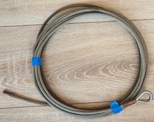 V4A STAHLSEIL / Drahtseil Edelstahl mit Kausche / Öse ca. 7,20 m | ⌀ 5 mm | 7x19