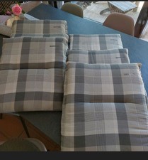 Kettler | Sitzkissen Sitzauflagen | grau weiß | 6x 