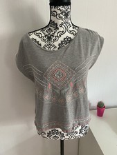 Lockeres weiches Offshoulder  Top Shirt  Bluse Grau Rose Türkies Spitze M-L