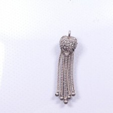 Quaste Antik Sterling Silber Herz Förmige TOP