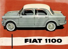 PROSPEKT:  FIAT  " 1100 "  (LIMOUSINE & KOMBI) - 40 PS ! - 1956 ! = SEHR RAR !