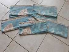 Kissenbezüge 5 Stück, RV hinten, Steinzeitmotiv, blau/rot/beige, L 38,5 x H 36,5