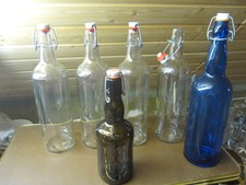 Flaschen, Leerflaschen m. Bügelverschluss, 6 Stück, teilw. neu, Versand s.Text