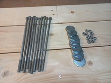 12 Stück Gewindebolzen M12 - 320 mm inkl. Unterlegscheibe und Mutter