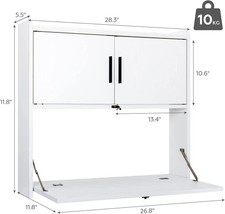Wandmontage Klapptisch Laptop schwimmender Schreibtisch Arbeitsplatz mit Heftbrett 