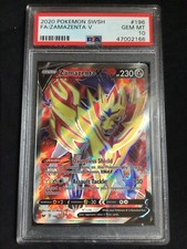 Pokemon Karten: Schwert & Schild Ultra Selten: zamazenta V 196/202: PSA 10