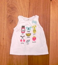 ★☆ Süßes H&M Top in Gr. 80, ärmellos, T-Shirt Mädchen ☆★