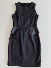 ZARA WOMAN Studio Viskose Stößchen Etui Kleid grau Gr. XS S 34 36 h&m NEU