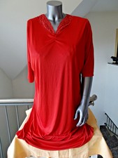 Nachthemd in Rot mit Spitze und Schleifchen Gr. XXL Über QVC gekauft