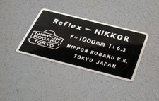NIKON 6,3/1000 1000 1000mm F6,3 6,3 F Reflex Nippon Kogaku Nikkor top complete