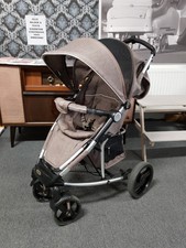 Moon Flac Buggy Sportwagen graubraun klein klappbar Liegeposition Einlage