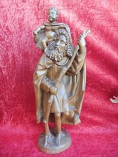 schöne, alte Holzfigur , heiliger Christophorus ,  51cm 