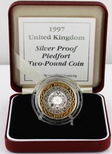 1997 Stehend auf den Schultern der Riesen PIEDFORT silberfest £ 2 Münze, COA Box