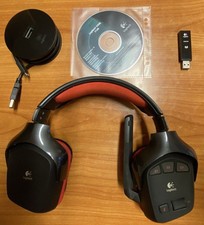 Logitech Wireless Gaming Headset G930 Kophörer Funk + Ladestation mit USB Stick!