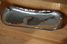 Silberne längliche große DEKO / Obst/ Alu Schale/ Neuwertig TOP