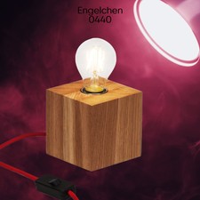 Tischleuchte 94921/35 Nachttisch Bett Tischlampe Nachttischleuchte Holz Leuchte