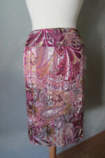 St. Emile Rock Skirt rot grau Sommer leicht Ethno floral edel Gr. 36 / S 