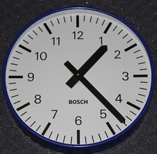 BOSCH Nebenuhr Impulsuhr Bahnhofsuhr Fabrikuhr Wanduhr d/31,7cm x 5cm.