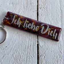 Schlüsselanhänger Taschenbaumler Ich Liebe Dich Resin Bunt Epoxidharz Anhänger