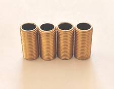 4 x Gewinderohr M10x1 Gewinderöhrchen Messing Lampenfassung E 27 / 20 mm Länge.
