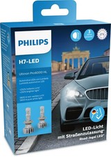2 x PHILIPS H7 LED Autolampe Ultinon Pro6000 11972 12V Scheinwerfer Zulassung