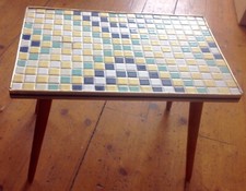 Nierentisch 50/ger Jahre Mosaik Tisch rechteckig.    22.