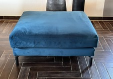 KARE DESIGN - HOCKER LULLABY SAMTOPTIK PETROLBLAU