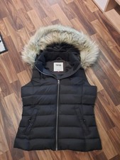 TOMMY HILFIGER Steppweste Daunenweste Gr. L / 40 schwarz...Fellkragen abnehmbar