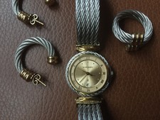 Damenuhr Philippe Charriol,neues Glas, läuft einwandfrei, Ohrringe u.Ring im Set