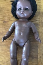Vintage 1960s schwarz Chiltern Puppe 47cm/18"