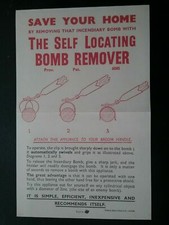 Die selbst suchen Bombe Entferner, sparen Sie Ihr Zuhause, Weltkrieg II Prospekt, Souvenir