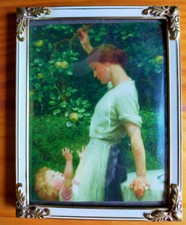 alter BILDERRAHMEN Fotorahmen gewölbtes Glas 