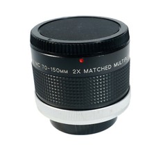 Vivitar MC 70-150 2x matched Multiplier Converter-Canon FD Objektive, sauber + caps