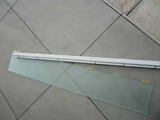 Glasregal mit Schiene, System WING, satiniert, ca. 1200x200x10mm, gebraucht