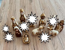 THUN ☆Krippe☆ Stall+ 9 Figuren☆ Maria, Josef, Jesuskind, hl. 3 Könige Esel+Ochse