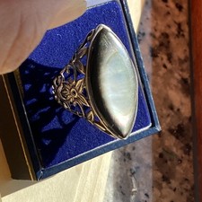 Labradit? gravierte Blume 925 Silber Ringmacher s&co