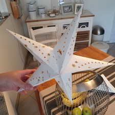 Leuchtstern - Weihnachtsstern - Adventsstern - weiß - Kabel für Leuchtmittel