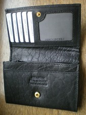 ESMARA Damen Portemonnaie Geldbörse Geldbeutel echt Leder schwarz NEU OVP