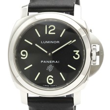 Polierte PANERAI Luminor Base Logo Handaufzug Herrenuhr PAM01000 BF549347