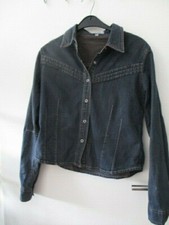 Jeans Bluse Größe M mit tollen Details dunkel blau