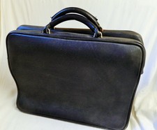  stabile  große Aktentasche schwarz Leder mit Schloss u. Schlüssel