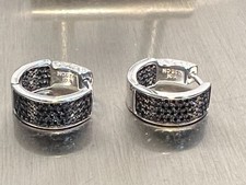 925 Silber Ohrringe Creolen  x Spinell x Insg. 148 x Spinell ca. 0,96 Carat 