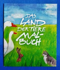 Malbuch Das Land der Tiere_Schaf Hase Schwein Gans Schildkröte Katze Huhn Hahn_