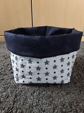 brotkorb stoff neu *handmade* dunkelblau/weiß